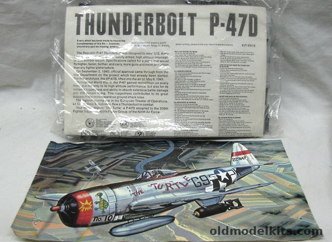 Monogram 1/48 Republic P-47D 'The Turtle' Thunderbolt - Young Model Builders Issue - Bagged, 6908 plastic model kit